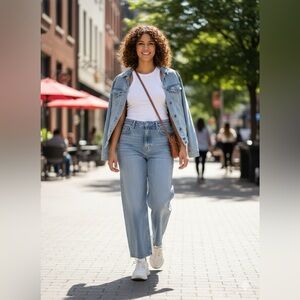 Good American Light Blue Relaxed Men Jeans